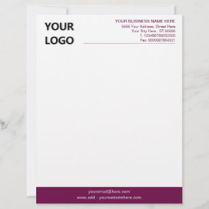 Uw Colors Modern Design Letterhead met Logo Briefhoofd