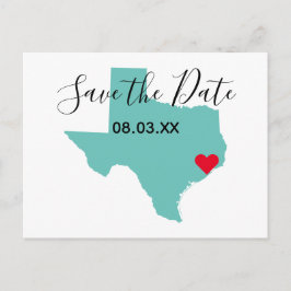 Uw Colors Texas Map Vorm sparen de Datum Aankondigingskaart