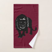 Uw Colour Bath Towels met Lion - Bordeaux Bad Handdoek (Handdoek)
