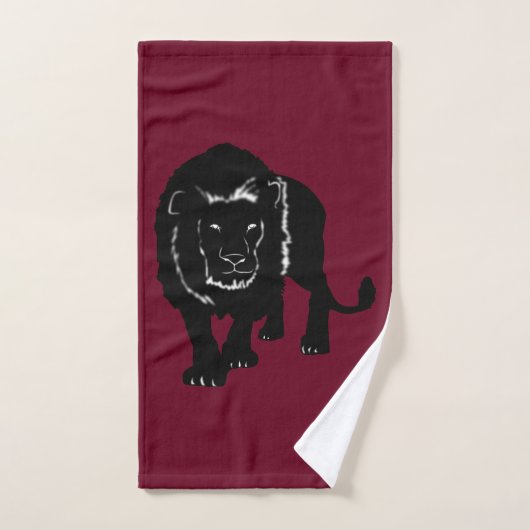 Uw Colour Bath Towels met Lion - Bordeaux Bad Handdoek (Handdoek)