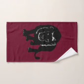 Uw Colour Bath Towels met Lion - Bordeaux Bad Handdoek (Handdoek)
