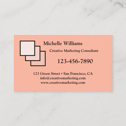 Uw Colour Creative Monogram Visitekaartje (Achterkant)