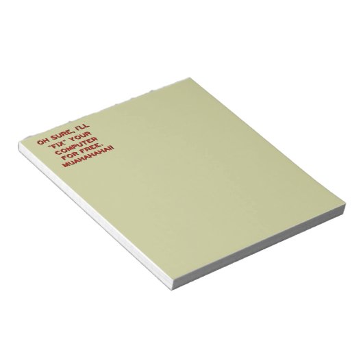 Uw computer gratis herstellen? notitieblok (Schuin)