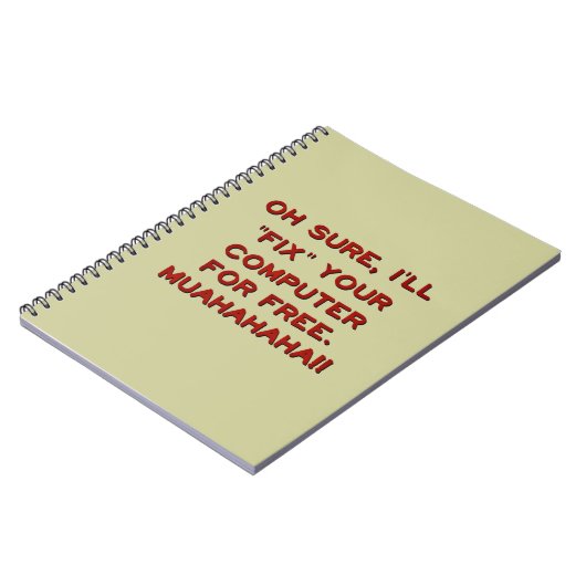 Uw computer gratis herstellen? notitieboek (Linkerzijde)