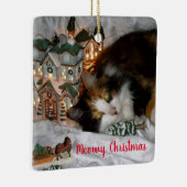 Uw computerkat of hond met Kerstmis Keramisch Ornament (Rechts)