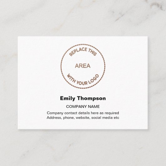 Uw contactgegevens van de bedrijfsnaam visitekaartje (Voorkant)