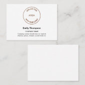 Uw contactgegevens van de bedrijfsnaam visitekaartje (Voorkant / Achterkant)