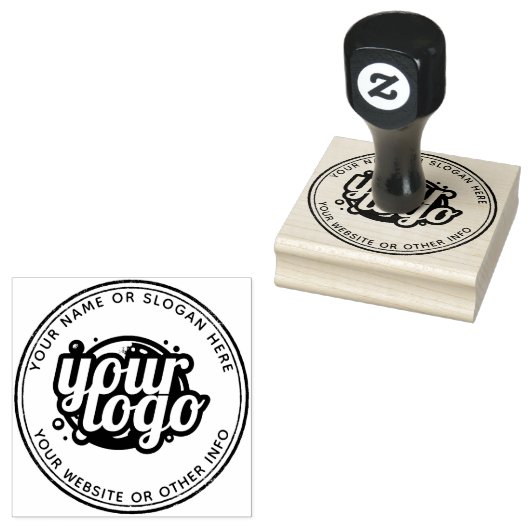 Uw coole stijlvolle zakelijke Logo op maat Rubberstempel (Gestempeld)
