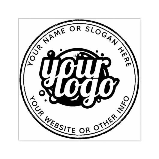 Uw coole stijlvolle zakelijke Logo op maat Rubberstempel (Afrduk)