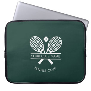 Uw Country Club Naam Tennis Green Custom Laptop Sleeve