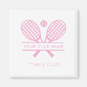 Uw Country Club naam Tennis Team elke kleur Magneet (Voorkant)