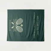 Uw Country Club Naam Tennis Team Evenementen Groen Wandkleed (Voorkant (horizontaal))