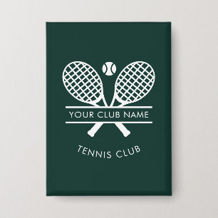 Uw Country Club Naam Tennis Team Green Custom Button