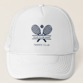 Uw Country Club Tennis Team Navy Blue Custom Trucker Pet (Voorkant)