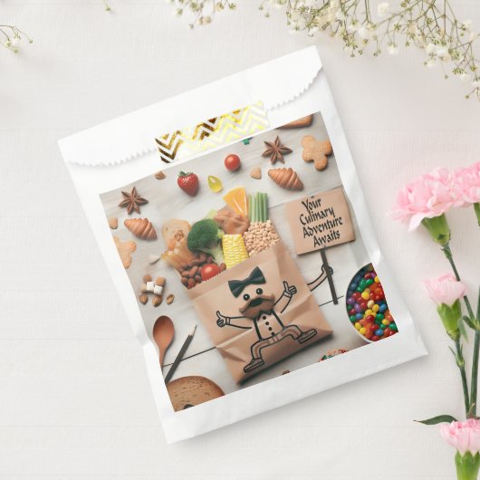 Uw Culinaire papieren zak Bedankzakje (Gezegeld)