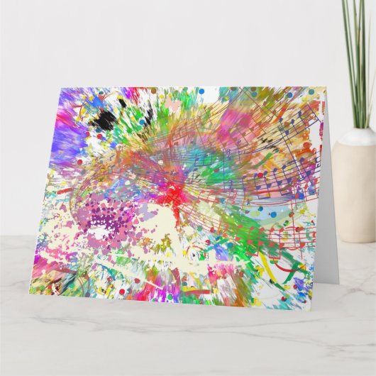 Uw Custom Big Wenskaart om muziekvreugde te brenge Kaart (Voorkant)