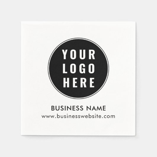 Uw Custom Business Logo Medewerkers Papier Servet (Voorkant)