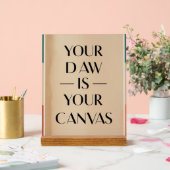 Uw DAW is uw canvas optie 2 Acryl Bord (Huwelijk)