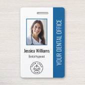 Uw Dentist Kantoor Logo Foto ID Blauw Badge