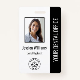 Uw Dentist Kantoor Logo Foto ID Zwart Badge
