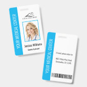Uw Dentist Kantoor Logo werknemer Foto ID Blue Badge (Front & Back)
