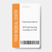 Uw Dentist Kantoor Logo werknemer Foto-ID Sinaasap Badge (Back)