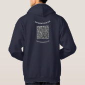 Uw Design Business Hoodie Sjabloon met QR-code (Achterkant)