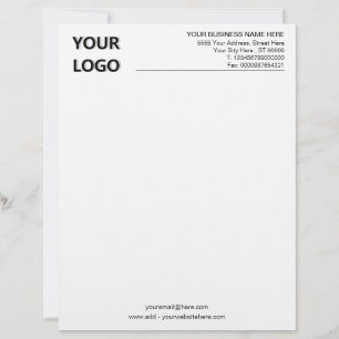 Uw Design Business Letterhead Voorbeeld met Logo Briefhoofd