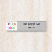 Uw Design Business Logo Naam Deur Sign Sjabloon Deurbordje (Voorkant)