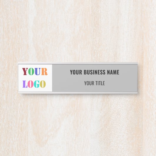 Uw Design Business Logo Naam Deur Sign Sjabloon Deurbordje (Voorkant)