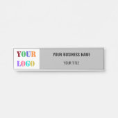 Uw Design Business Logo Naam Deur Sign Sjabloon Deurbordje (Voorkant)