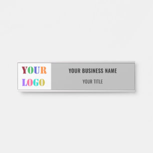 Uw Design Business Logo Naam Deur Sign Sjabloon Deurbordje