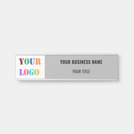 Uw Design Business Logo Naam Deur Sign Sjabloon Deurbordje (Voorkant)