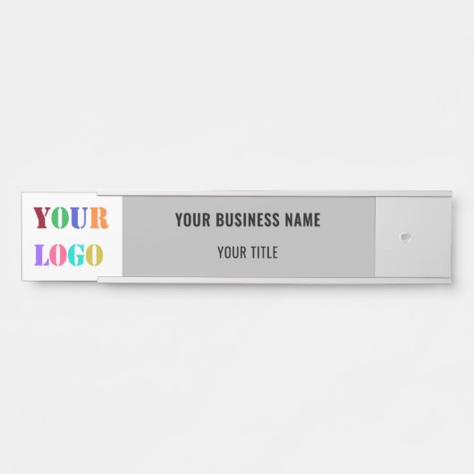 Uw Design Business Logo Naam Deur Sign Sjabloon Deurbordje (Voorkant)