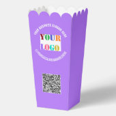Uw Design Logo Popcorn Box Voorbeeld met QR-code Bedankdoosjes (Voorkant)
