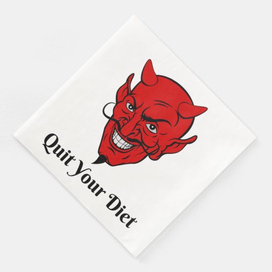 Uw dieet Duivel Satan Servet (Hoek)