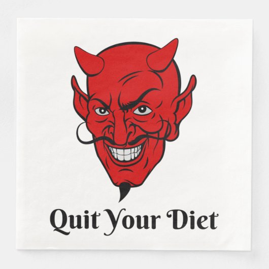Uw dieet Duivel Satan Servet (Voorkant)