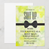 Uw dienst als Beste Uitnodiging van de Man (Voorkant / Achterkant)