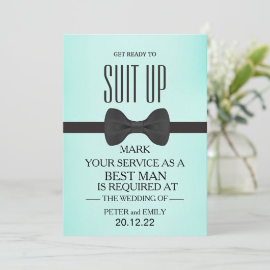 Uw dienst als Beste Uitnodiging van de Man (Staand voorkant)