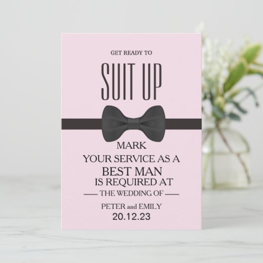 Uw dienst als Beste Uitnodiging van de Man (Staand voorkant)