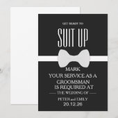 Uw Dienst als Bruidsjonker Kaart (Voorkant / Achterkant)