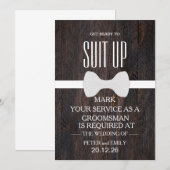Uw Dienst als Bruidsjonker Kaart (Voorkant / Achterkant)