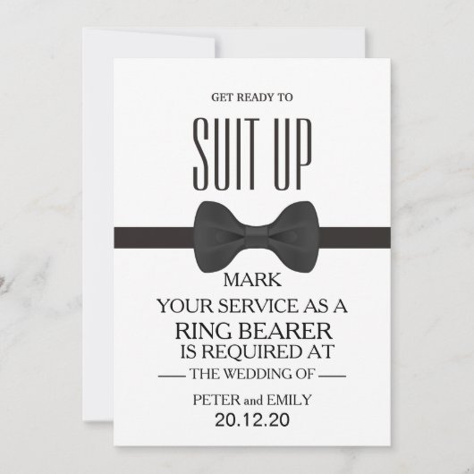 Uw dienst als een Ringdrager Kaart (Voorkant)