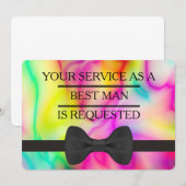 Uw dienst als Groomsman Beste man Verzoek Kaart (Voorkant / Achterkant)