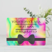 Uw dienst als Groomsman Beste man Verzoek Kaart (Staand voorkant)
