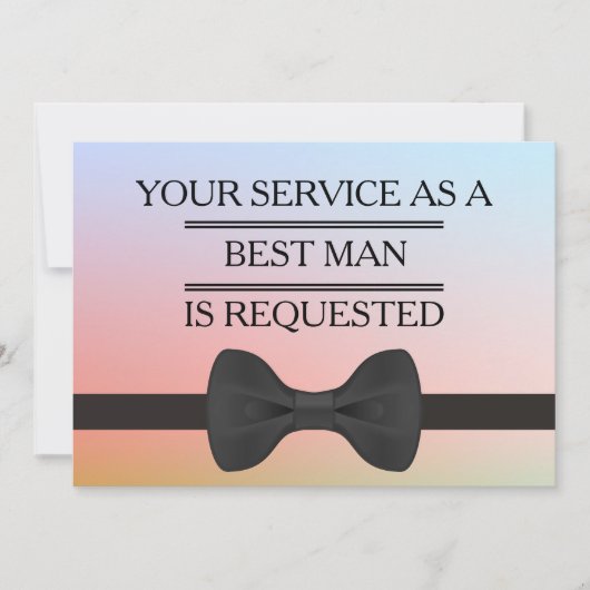 Uw dienst als Groomsman Beste man Verzoek Kaart (Voorkant)