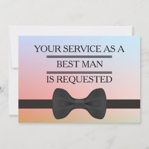 Uw dienst als Groomsman Beste man Verzoek Kaart