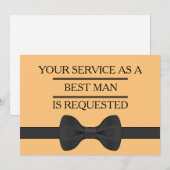 Uw dienst als Groomsman Beste man Verzoek Kaart (Voorkant / Achterkant)