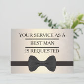 Uw dienst als Groomsman Beste man Verzoek Kaart (Staand voorkant)