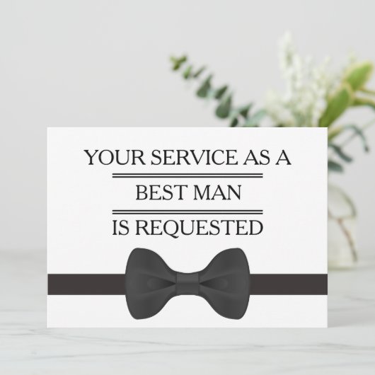 Uw dienst als Groomsman Beste man Verzoek Kaart (Staand voorkant)